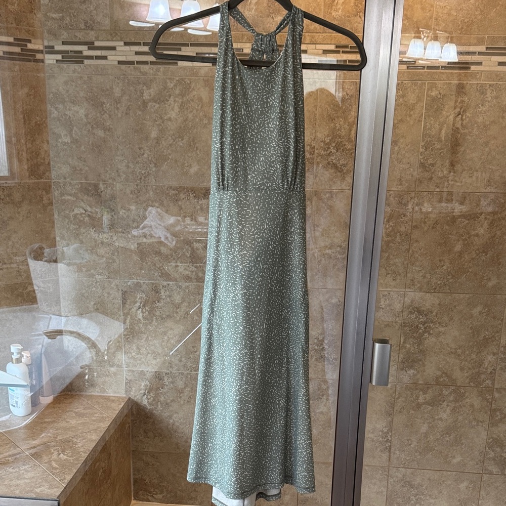Prana Backless Green Dress